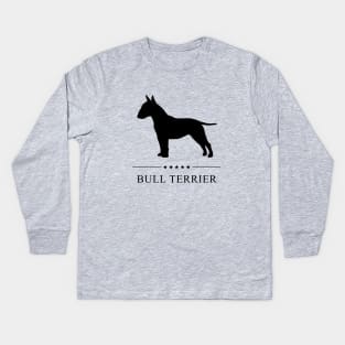 Bull Terrier Black Silhouette Kids Long Sleeve T-Shirt